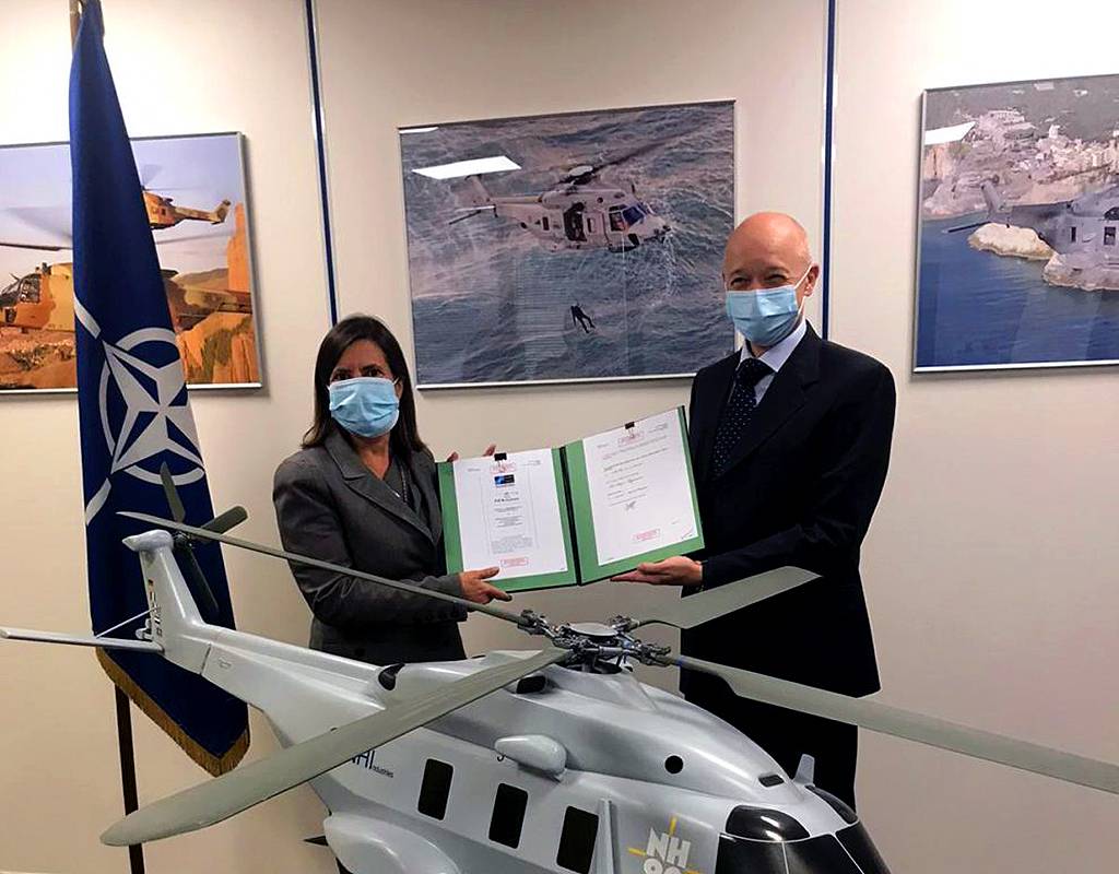 NHIndustries and NAHEMA, on behalf of the Federal Office for Equipment, Information Technology and In-Service Support of the German Armed Forces (BAAINBw) signed the contract for the acquisition of the helicopters, related support services and training on Nov. 26, 2020. NHIndustries Photo