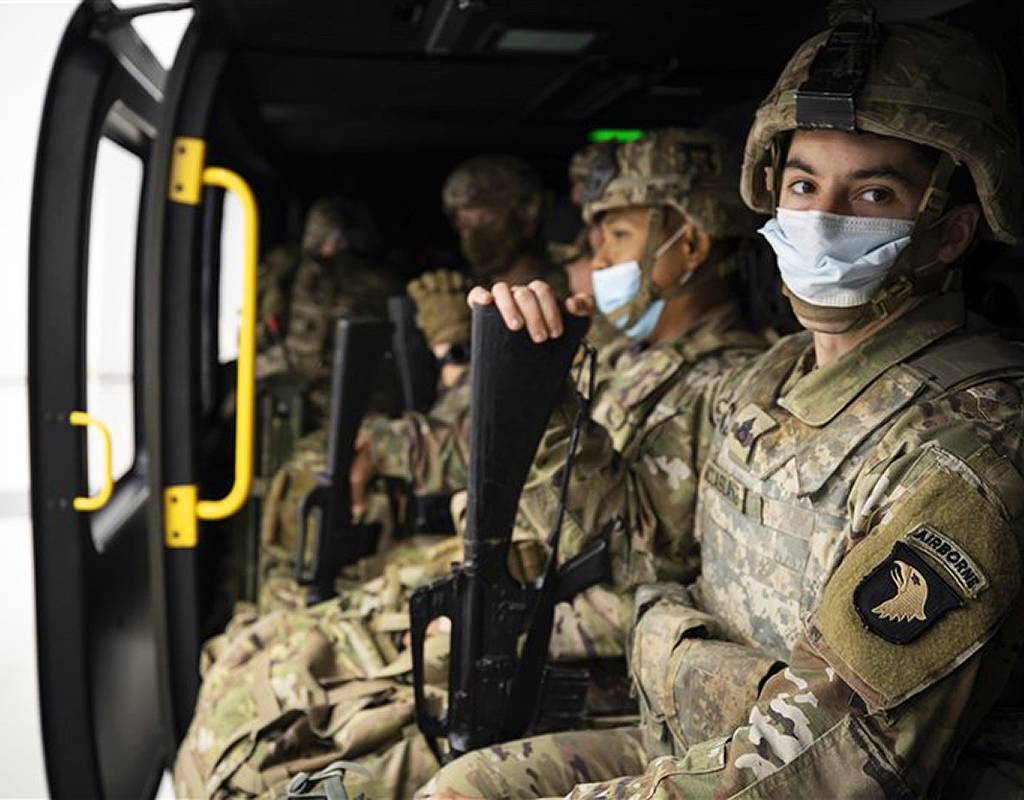 Staff Sgt. Andrew McCasland and other Soldiers assigned to 2-506th Infantry Regiment, 3rd Brigade Combat Team, 101st Airborne Division (Air Assault) participated in a Joint Multi-Role Technology Demonstrator Soldier touchpoint in Arlington, Texas, recently. Luke J. Allen Photo