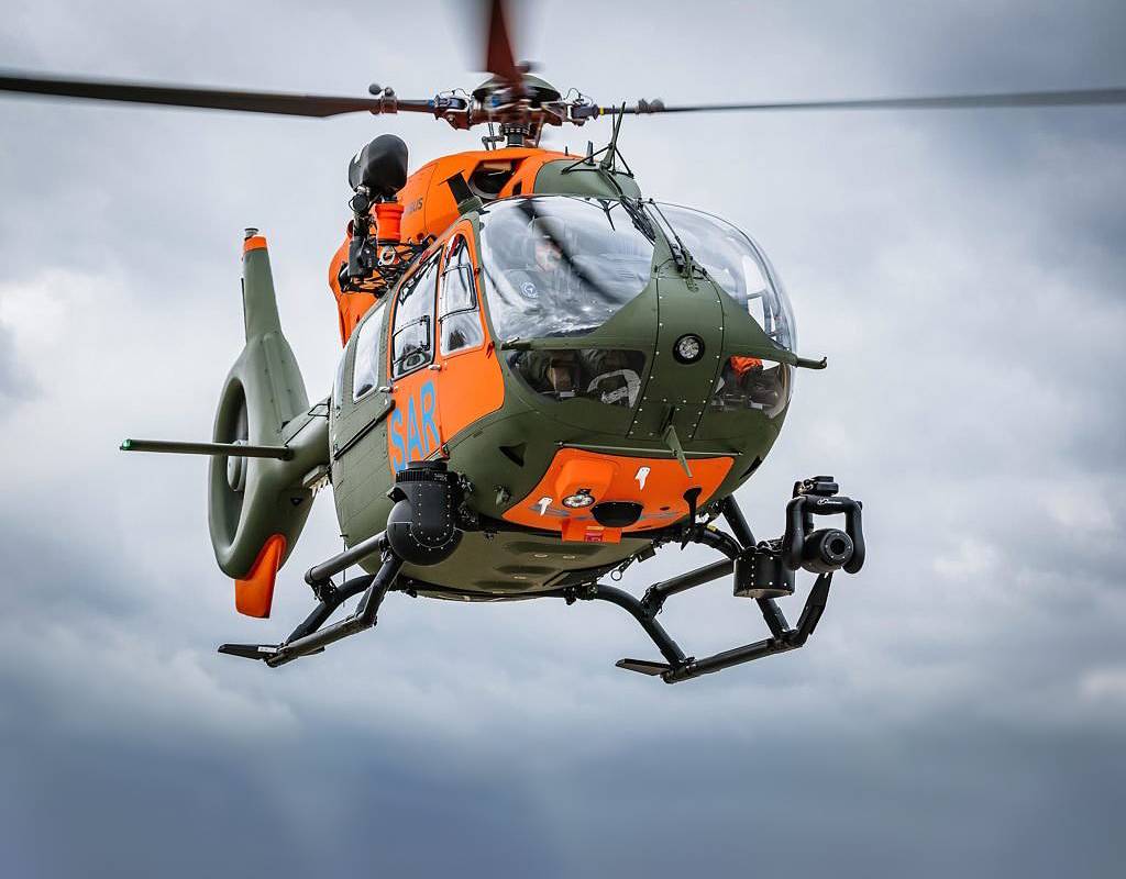 The German Armed Forces’ Search and Rescue service’s H145s are equipped with high-performance cameras, searchlights, emergency beacon locator systems, a full suite of medical equipment, rescue winches, and load hooks. Christian Keller for Airbus Photo