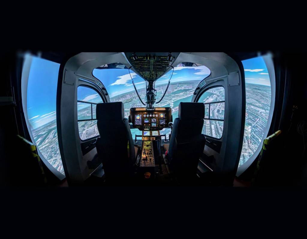 Safety Flight will use its Entrol H135 FTD Level 5 simulator for initial training, IFR and CPL courses and mission training for H135 operators. Entrol Photo