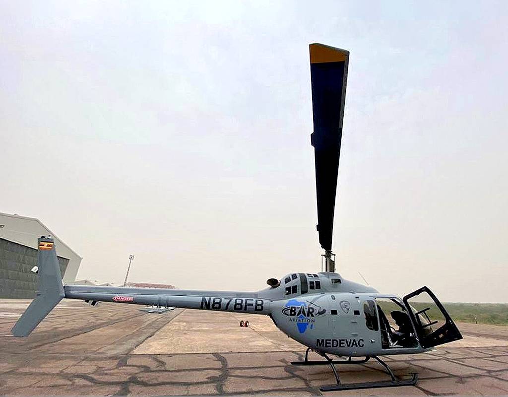 BAR Aviation’s Bell 505 will support the work of the Ugandan Ministry of Health, Ministry of Tourism and the police. Bell Photo