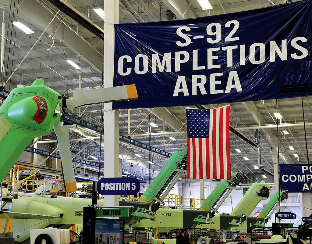 The S-92 has been assembled in Coatesville, Pennsylvania, since the winter of 2009/10. Skip Robinson Photo
