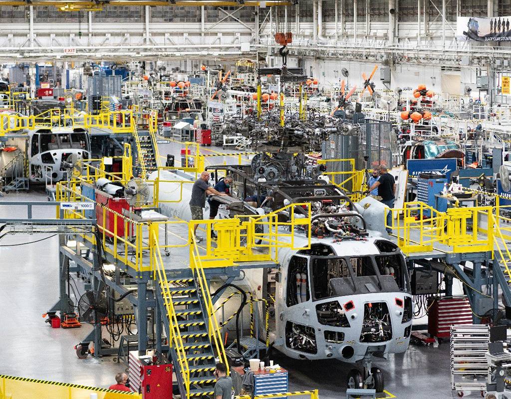 Six CH-53K aircraft are currently being built in at Sikorsky’s Connecticut plant, with another 36 in various stages of production. Lockheed Martin Photo