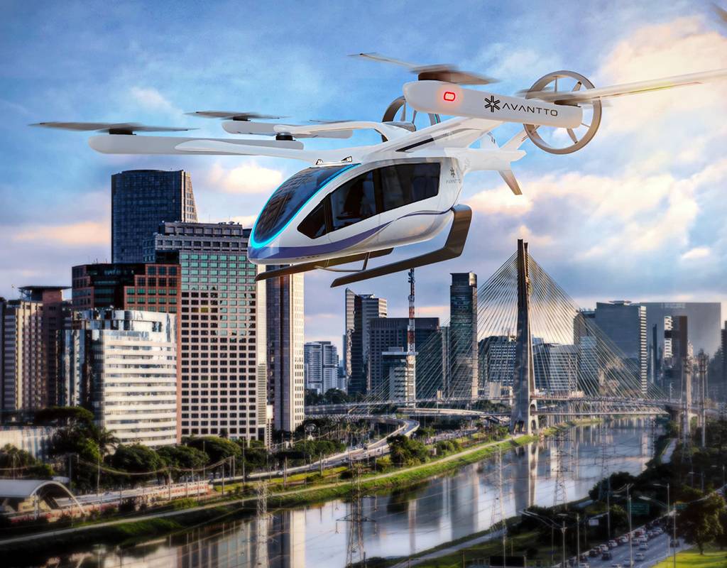 The agreement includes an order for 100 of Eve’s electric vertical takeoff and landing (eVTOL) aircraft with deliveries expected to start in 2026. Embraer Photo