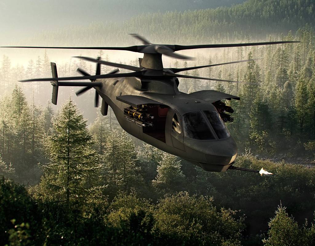 Sikorsky’s Raider X is 20 percent larger but shares almost all characteristics of the S-97 Raider flying prototype. Sikorsky photo