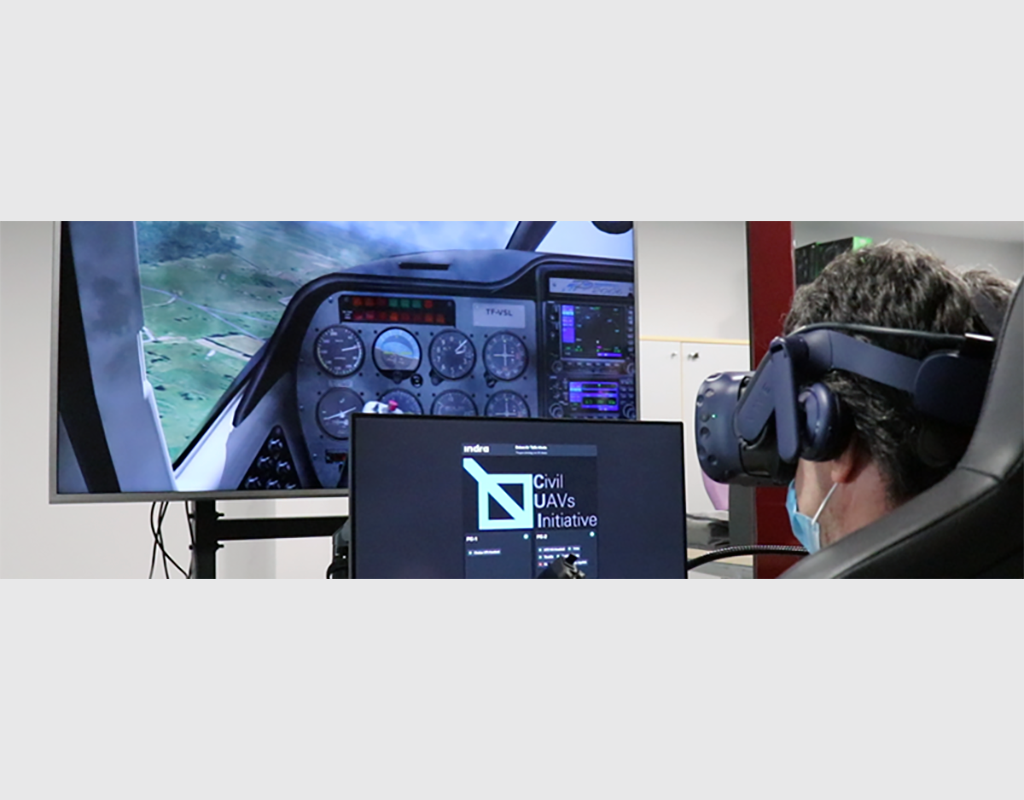 SIMCUI incorporates Artificial Intelligence algorithms to measure the performance of each of the pilots and analyze their strengths and any room for improvement. Indra Photo