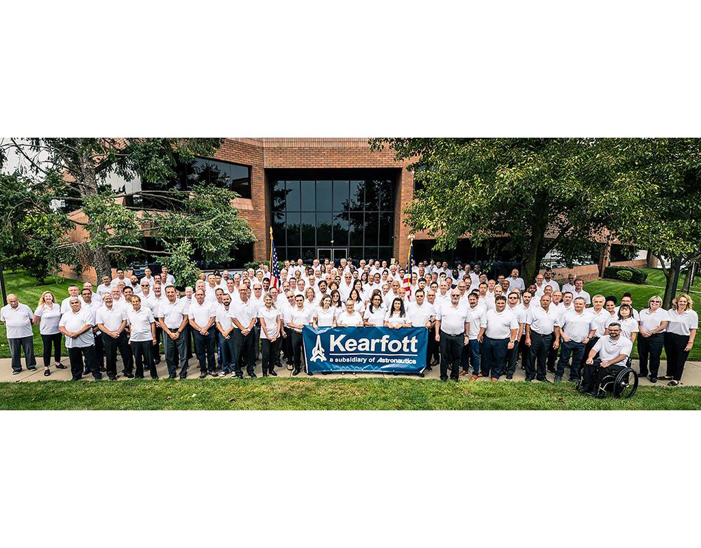 Kearfott employees celebrate the opening of the company’s new corporate headquarters and Guidance and Navigation division operating facility in Pine Brook, New Jersey. Kearfott Photo