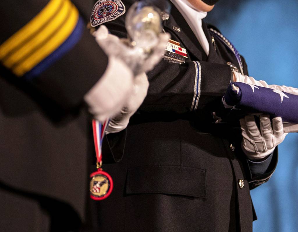 The National EMS Weekend of Honor included a formal ceremony to honor the EMS professionals and air medical providers who died in the line of duty in 2019-2020 as well as historical honorees. National EMS Memorial Photo