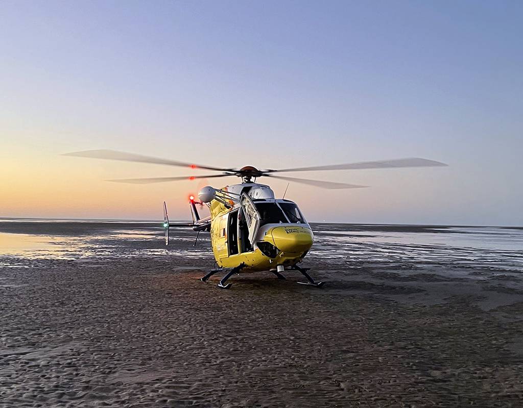 The rescue mission off Karumba entailed a 900 kilometer round trip from the Mount Isa base for the RACQ LifeFlight Rescue helicopter. RACQ LifeFlight Photo