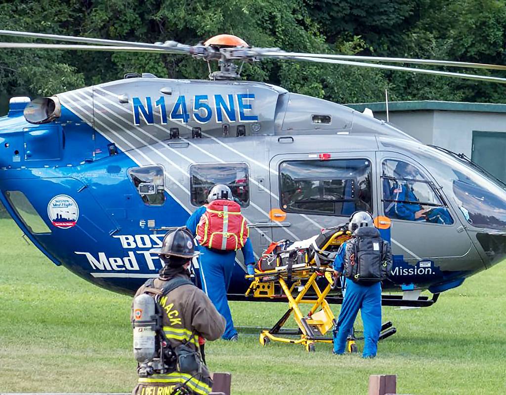 Boston MedFlight’s helicopters and fixed-wing aircraft flew nearly 2,400 hours in 2020. Boston MedFlight Photo