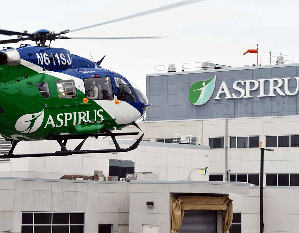 The expanded Aspirus MedEvac now supports two air medical helicopters and 13 ground bases. Aspirus Photo
