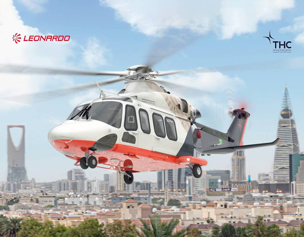 The Helicopter Company has ordered 16 AW139s, 10 of which will be flown for HEMS missions. Leonardo Image