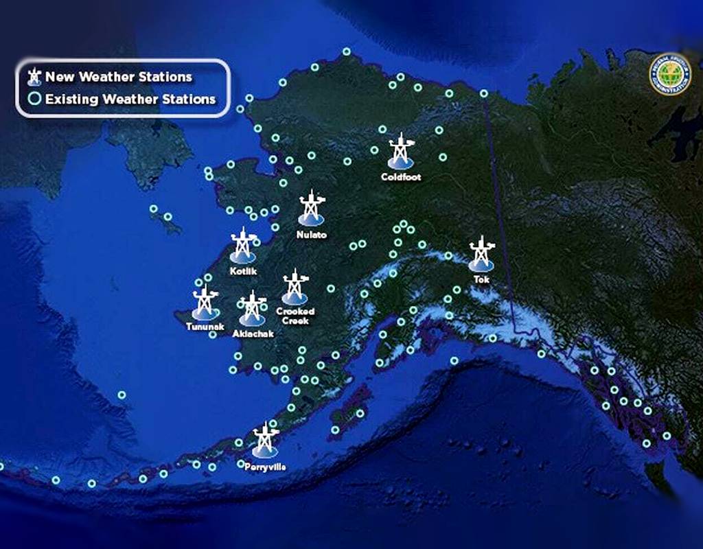 The eight new stations will be located in Akiachak, Coldfoot, Crooked Creek, Kotlik, Nulato, Perryville, Tok Junction and Tununak. FAA Image