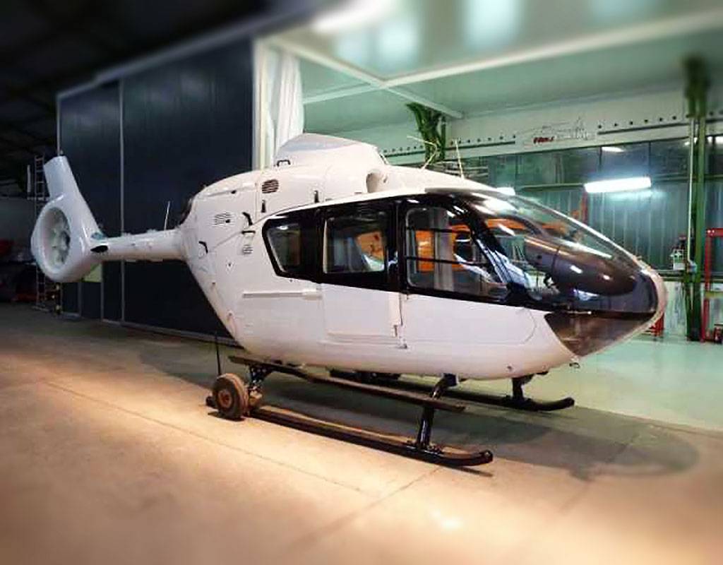 An Airbus H135 at HeliControl’s hangar. HeliControl Photo