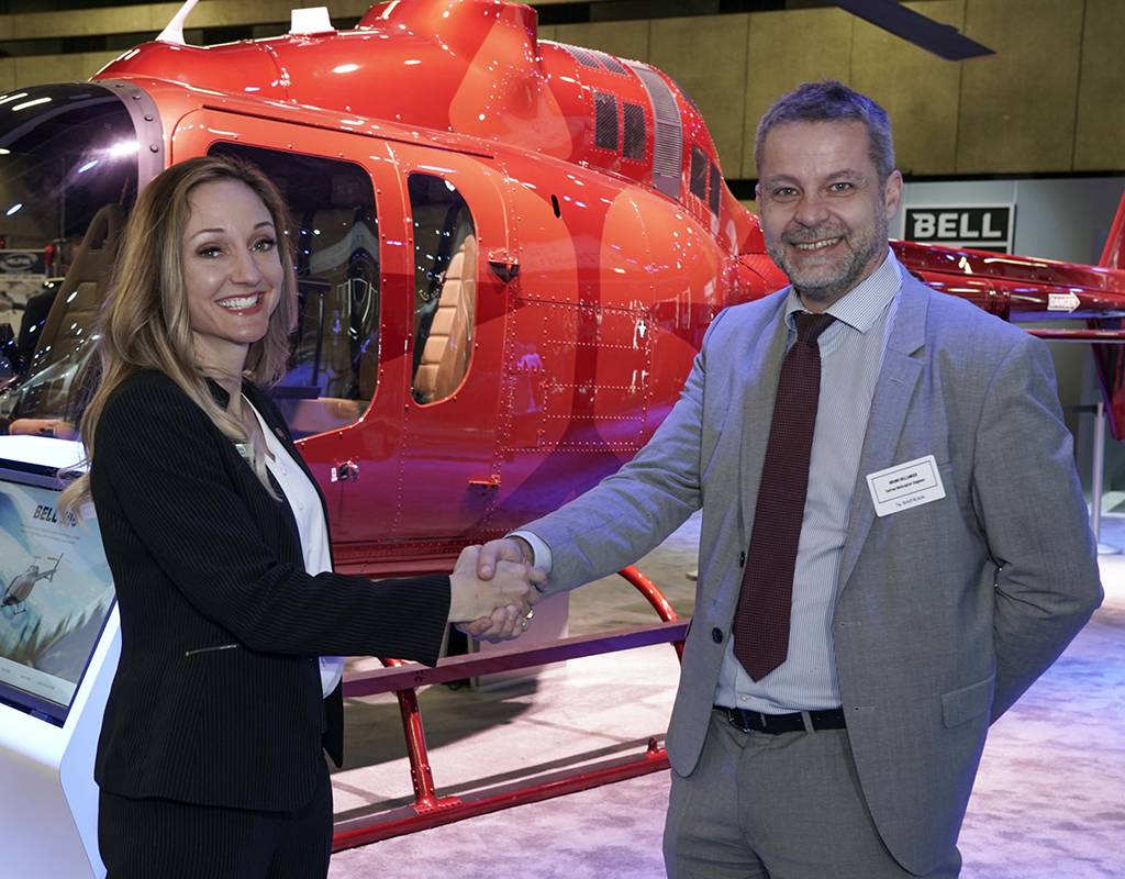 The collaborative initiative between Safran Helicopter Engines and Bell Textron Inc. was announced at HAI Heli-Expo. Bell Photo