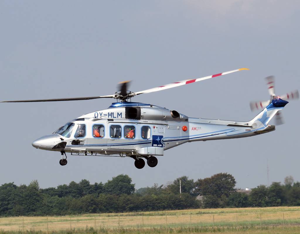 A Bel Air AW189 powered by two GE CT7-2E1 engines. Bel Air Aviation Photo