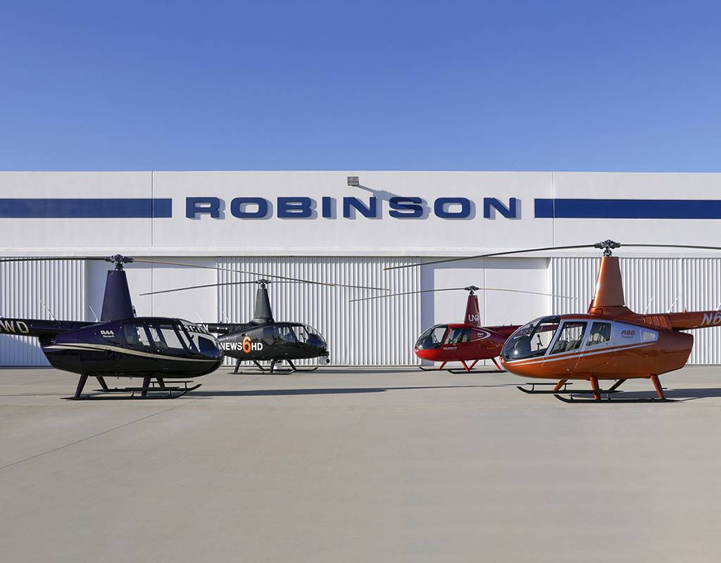 SKY Helicopters will take delivery of three of the four Robinson aircraft displayed at Heli-Expo. The fourth will be delivered to the University of North Dakota Aerospace. Robinson Photo