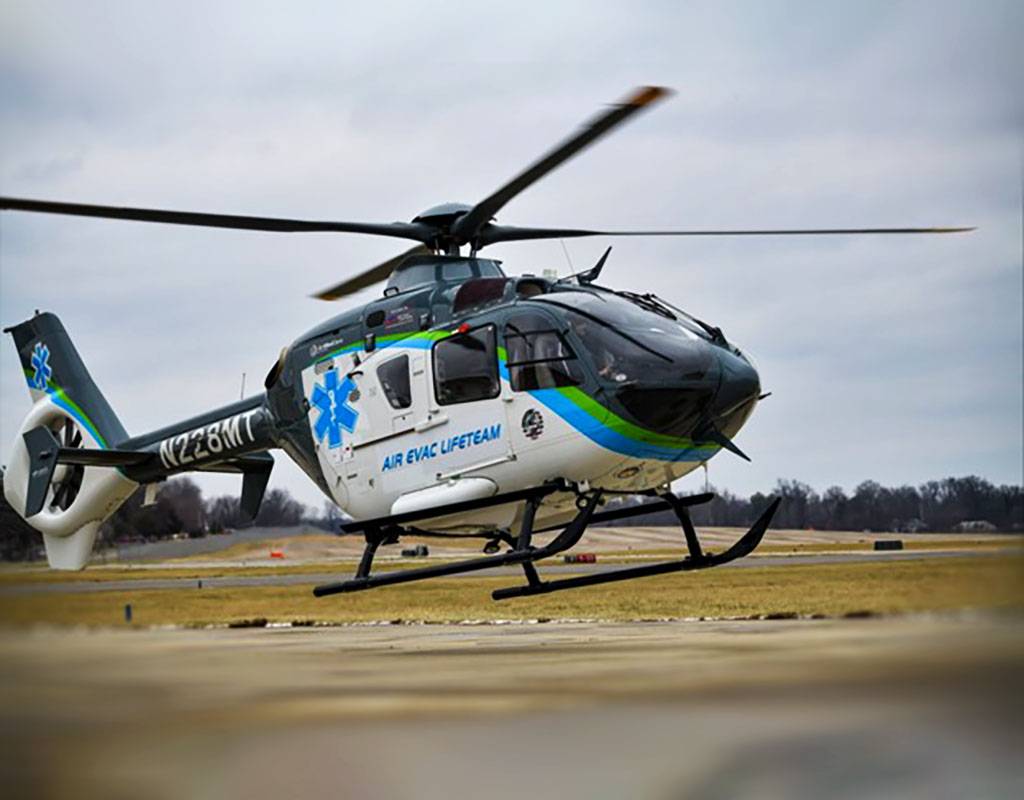 The new Air Evac Lifeteam air medical base located in Jefferson County will serve residents and visitors in central and southern Illinois. Air Evac Lifeteam Photo