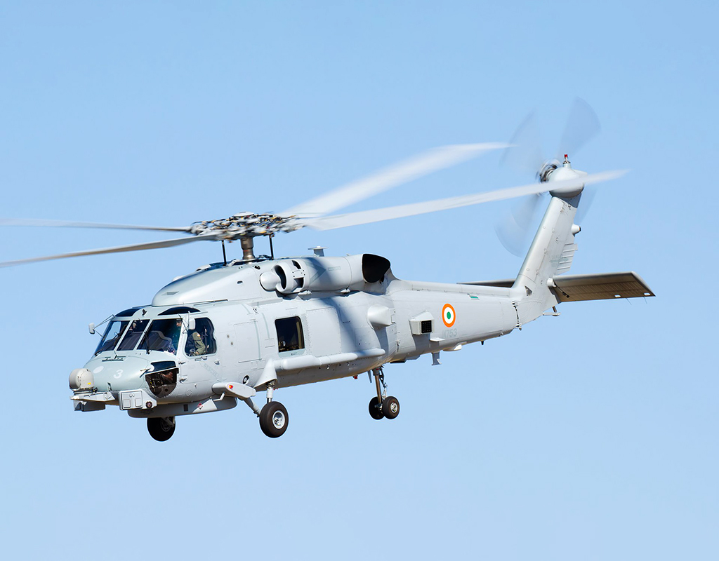 The Sikorsky MH-60Rs are the first two of an order of 24 for the Indian Navy. Indian Navy Photo