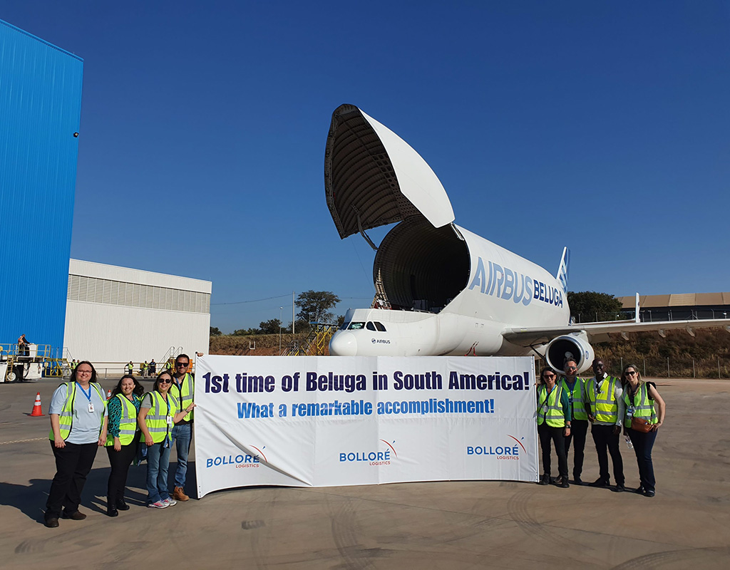 The teams of Bolloré Logistics in France and Brazil provided end-to-end services for this historic project. Bolloré Logistics Photo