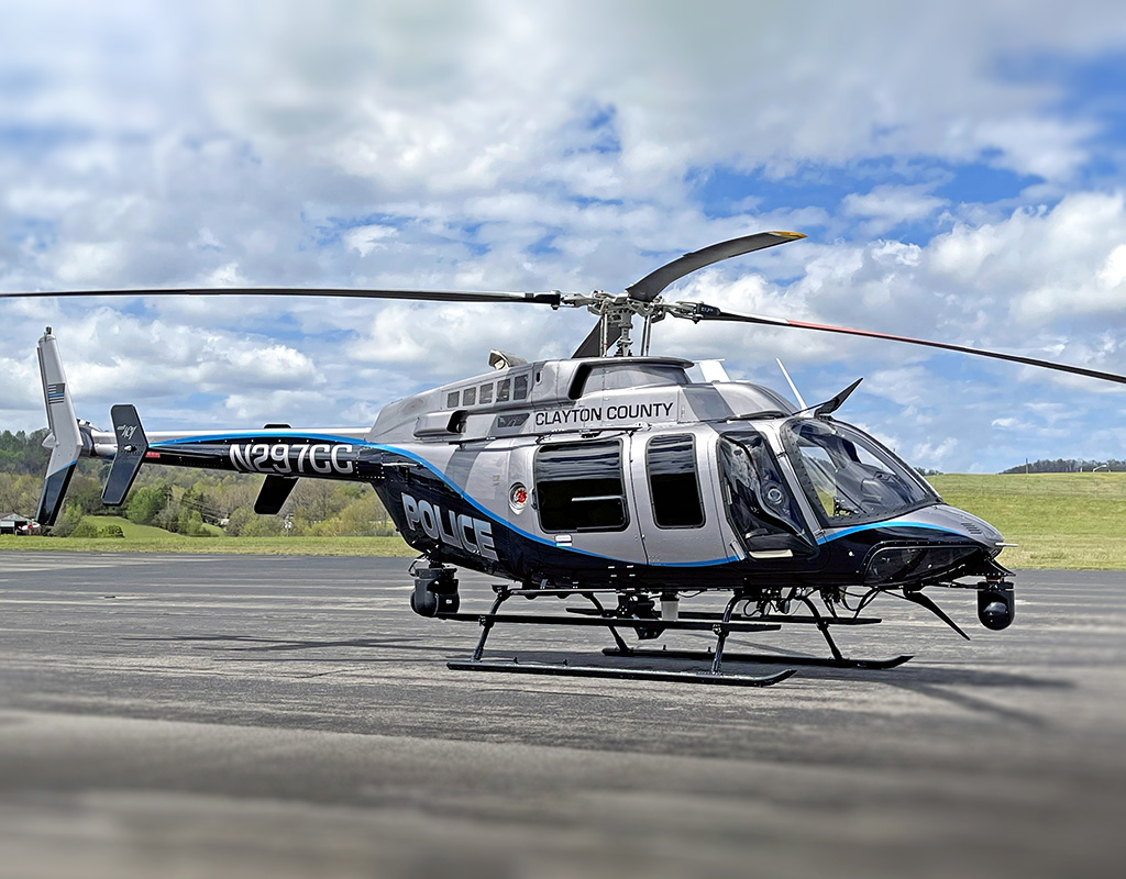The addition of this new Bell 407 GXi to the Clayton County Police Aviation Unit’s current fleet is expected to cary the unit another 25 plus years. Wysong Photo