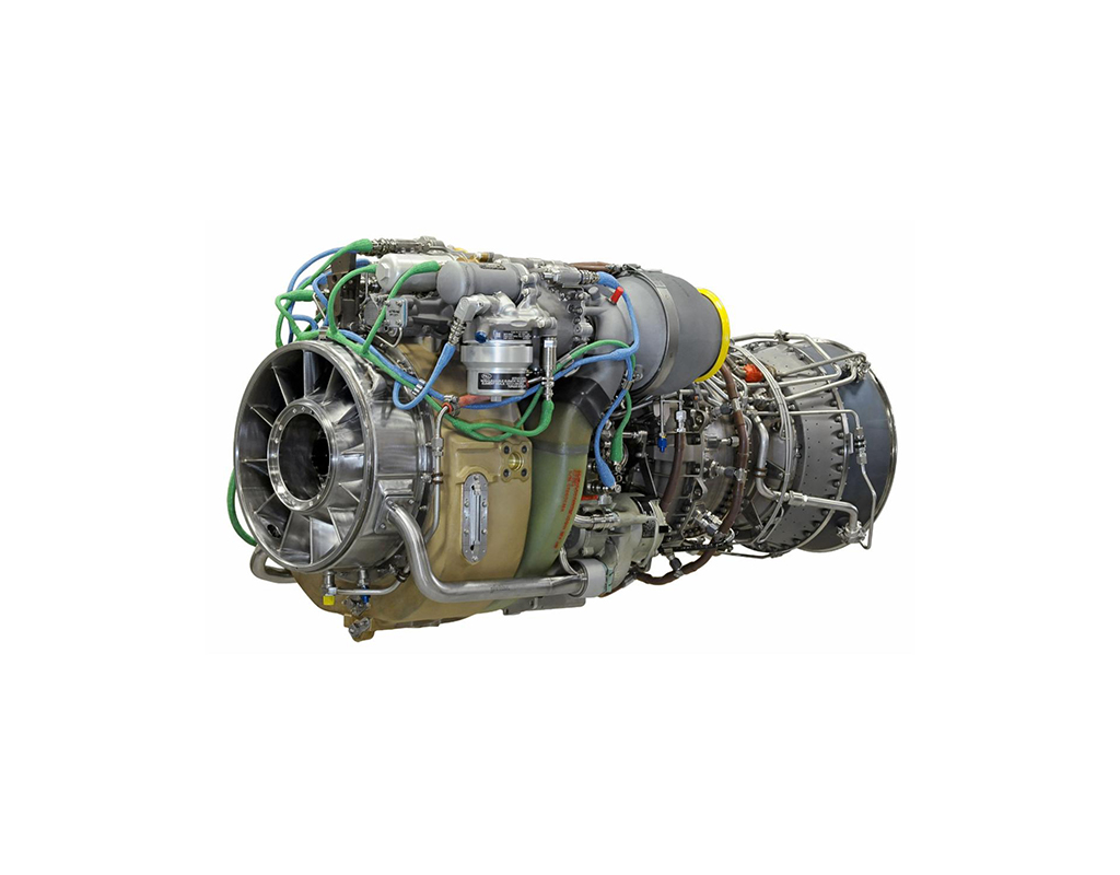 As with all of GE’s engines, the CT7-2E1 engine can operate with approved SAF blends to reduce lifecycle CO2 emissions. GE Photo