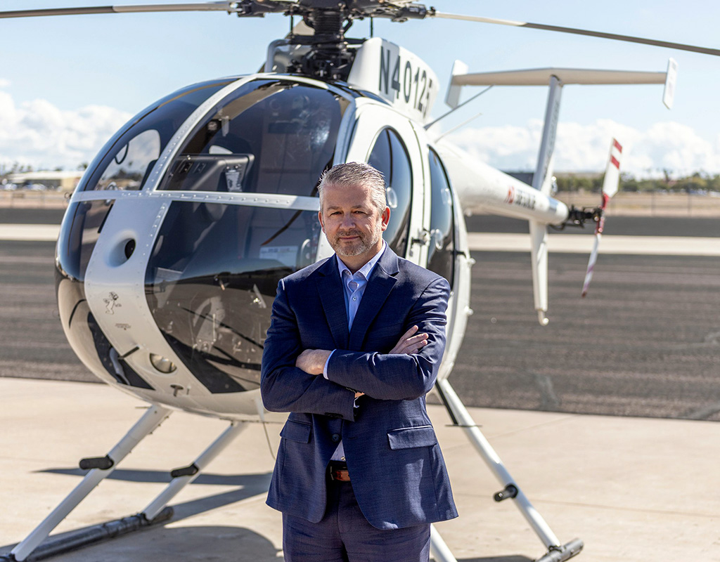 Ryan Weeks joined MD as VP of aftermarket in August 2022. MD Helicopter Photo