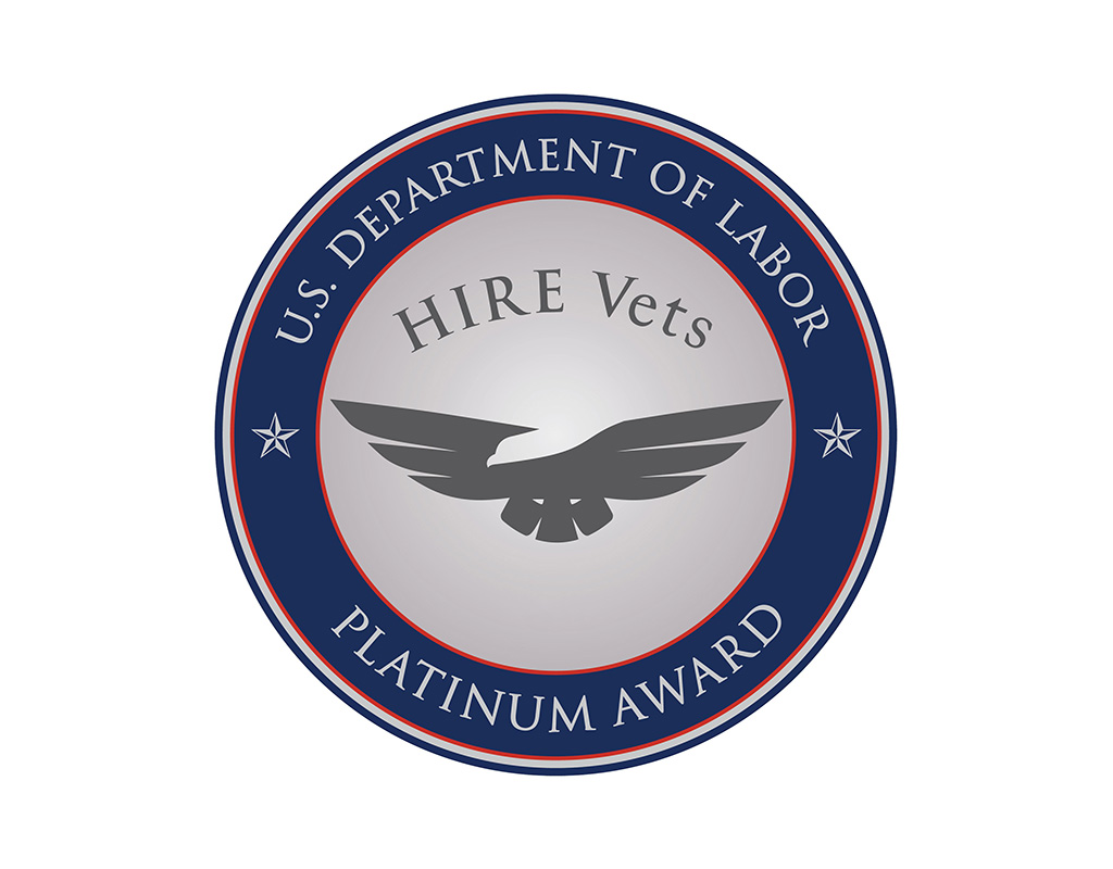 Recipients of the 2022 HIRE Vets Medallion Award meet rigorous employment and veteran integration assistance criteria. U.S. Department of Labor Image