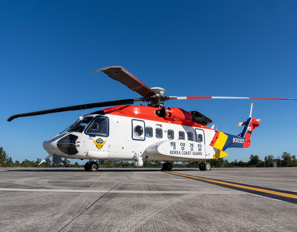 Sikorsky is on track to deliver a fourth S-92 aircraft to the Korea Coast Guard next year. Sikorsky Photo