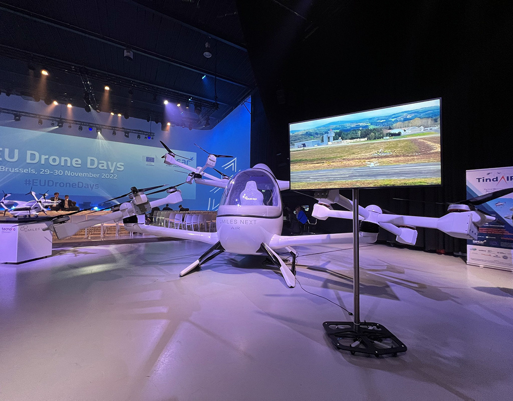 The Umiles Next air taxi, Concept Integrity, equipped with FlyFree technology developed by the TECNALIA research centre, was presented in Brussels. Umiles Next Photo