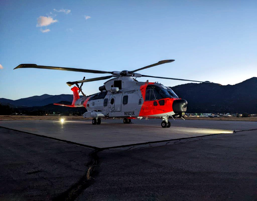 The AW101 NAWSAR was put through its paces in Colorado, one mile above sea level. Leonardo Photo