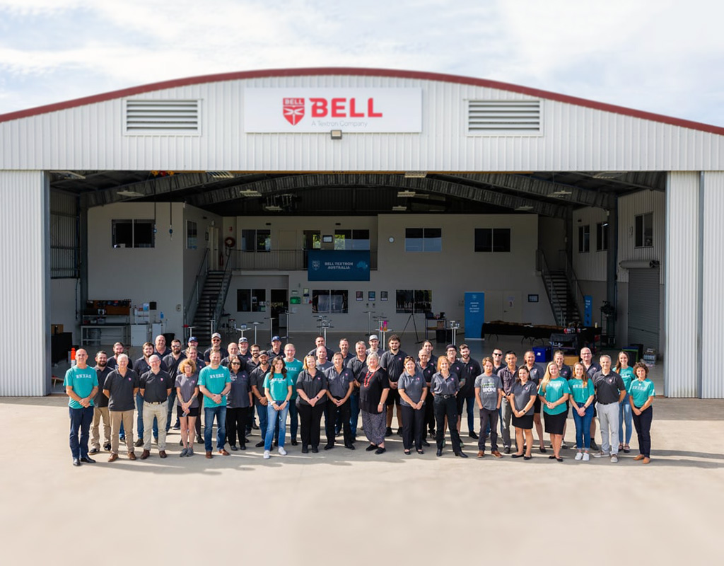 Bell Textron Inc. announced the renaming of Eagle Copters Maintenance Pty. Ltd. to Bell Textron Australia Pty Ltd following Bell’s acquisition of ECM in 2022. Bell Textron Photo