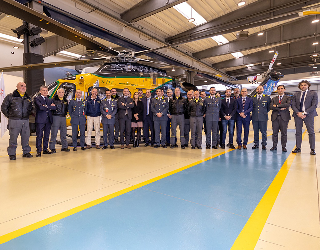 The aircraft will be part of an AW169M fleet of 24 units, including six with fix landing gear and eighteen with skid undercarriage. Leonardo Photo