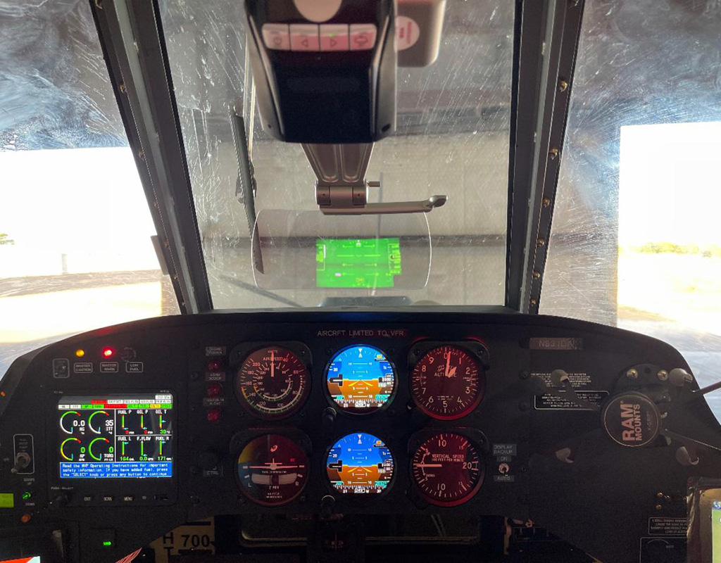 AeroDisplay technology can reduce pilot workload, improve safety and mission efficiencies all while allowing the pilot to focus outside the aircraft. AeroBrigham Photo