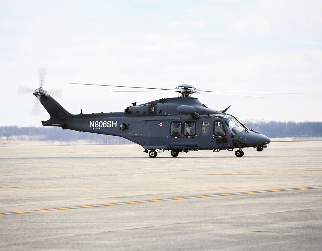 An MH-139 Grey Wolf helicopter taxis on the flight line at Joint Base Andrews, Md. This was the first trip of a U.S. Air Force-configured MH-139 to the National Capital Region and JBA. U.S. Air Force/Airman 1st Class Matthew-John Braman Photo