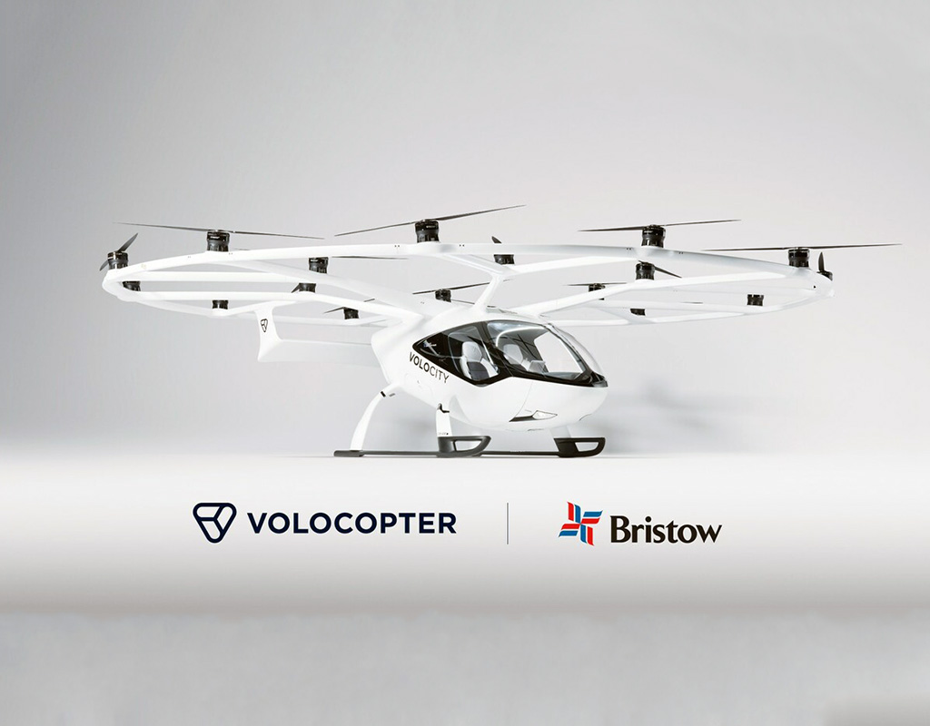 The addition of the VoloCity to Bristow’s operational fleet opens doors to new routes and service opportunities within urban environments. Volocopter Photo