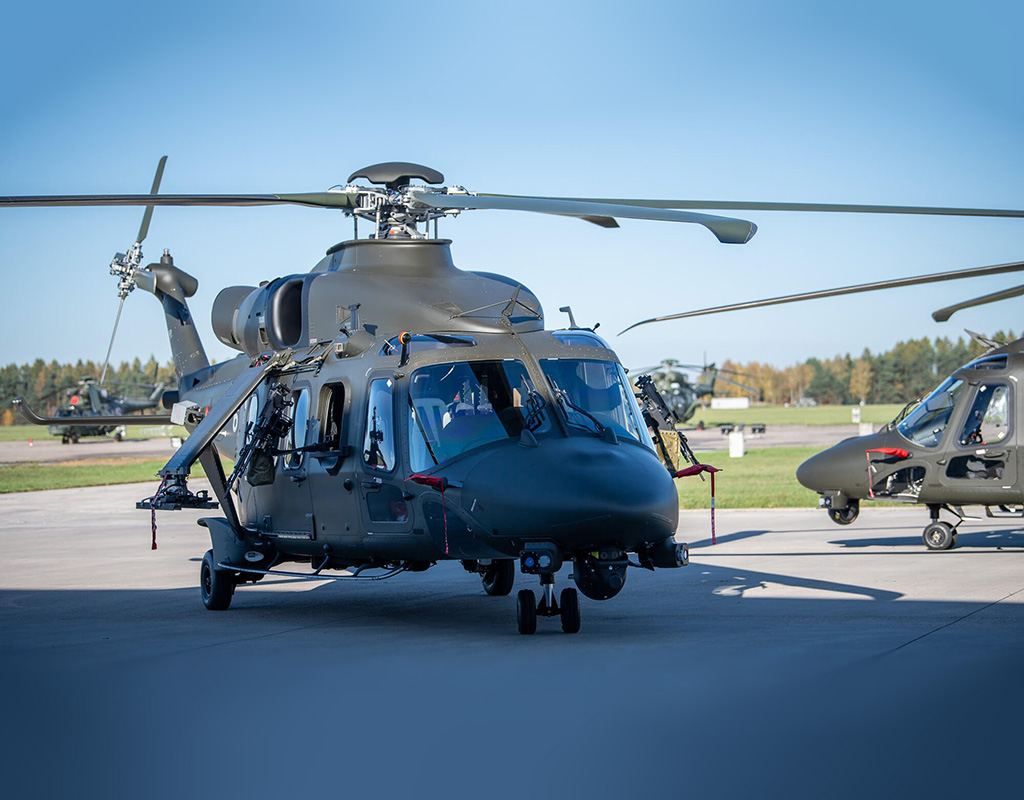 The new Polish military helicopters’ configuration allows combat support missions, among others. Leonardo Photo