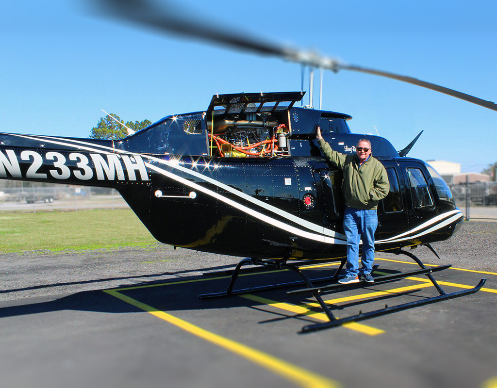 The engine, meticulously overhauled by Cadorath, powers a Bell 206L3 helicopter. Cadorath Photo
