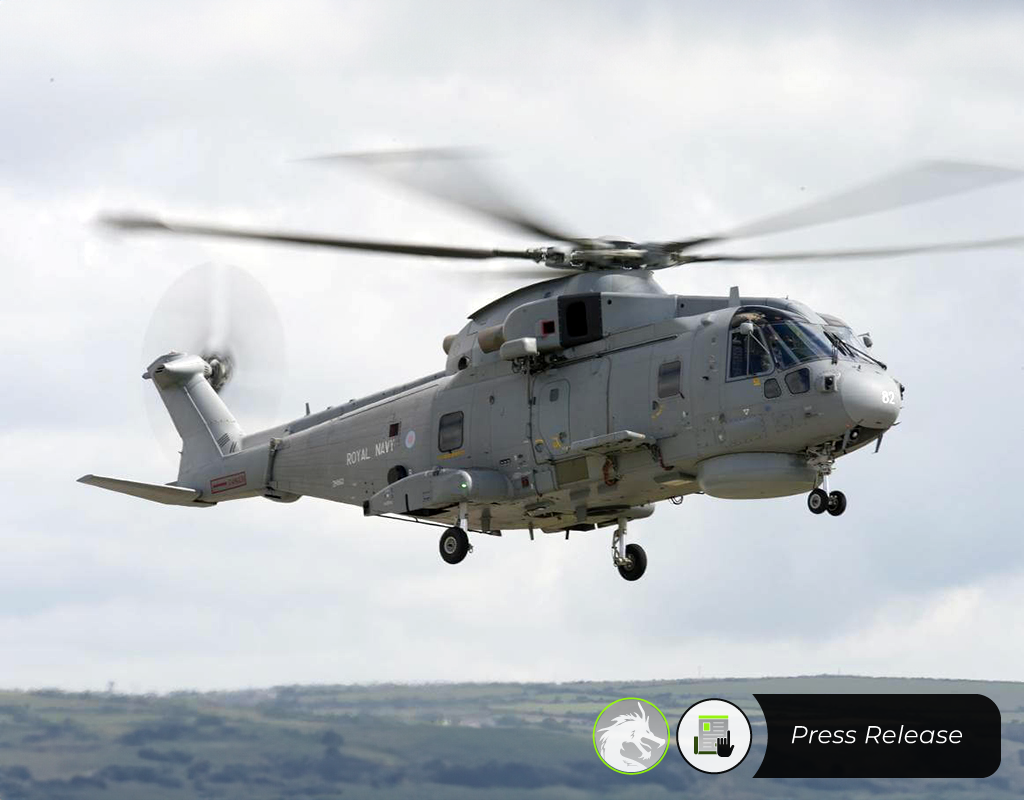 A Royal Navy Merlin helicopter. Safran Photo