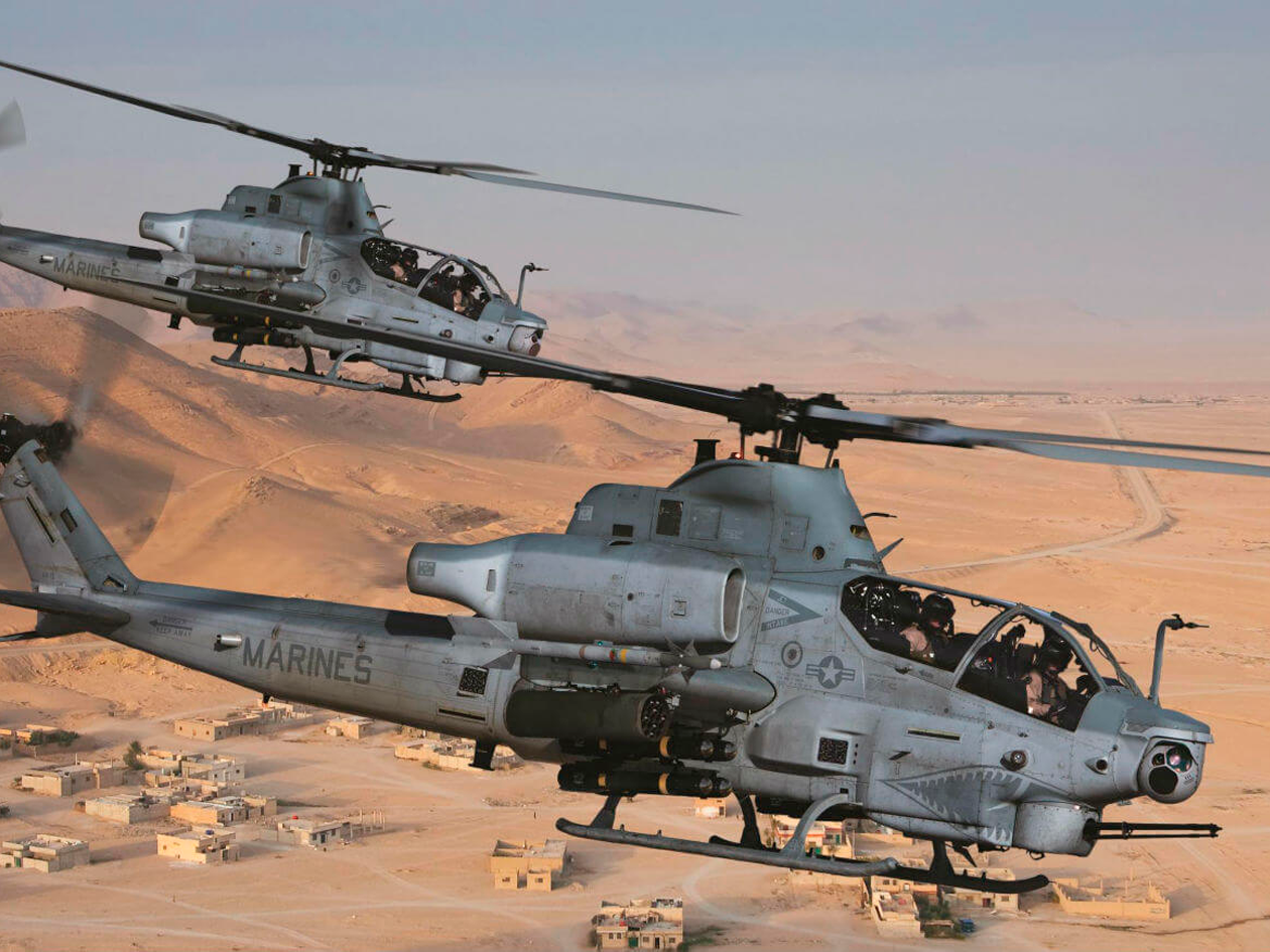 Under an indefinite delivery, indefinite quantity contract, Northrop Grumman will provide support for mission computers in AH-1Z helicopters (pictured), as well as for UH-1Y and UH-60V mission computers. Bell Photo