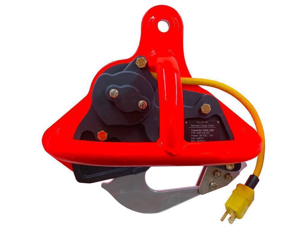 Onboard Systems has released the TALON 3.3K Keeperless Remote Cargo Hook. Onboard Systems Photo
