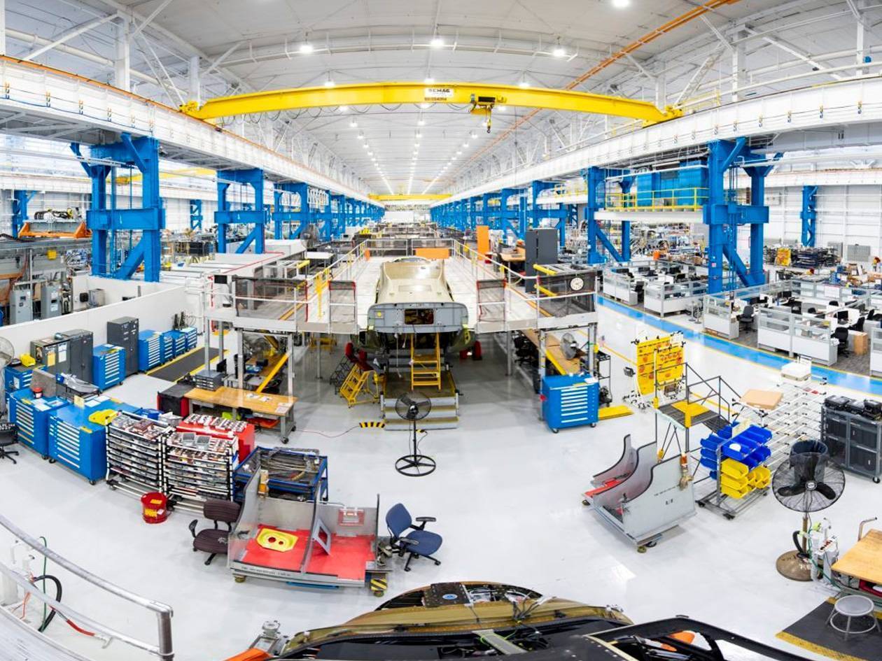 At the newly transformed factory, Boeing employees will build fuselages for the V-22 tiltrotor aircraft and modernize the MV-22 fleet for the U.S. Marine Corps. Fred Troilo/Boeing Photo