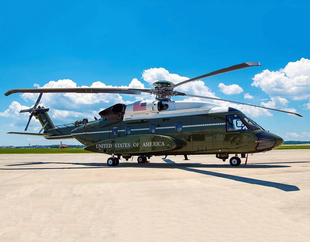 VH-92A helicopter on the tarmac at Naval Air Station, Patuxent River. The VH-92A test aircraft have proven their production readiness by undergoing rigorous U.S. government testing and operational assessments. U.S. Navy Photo