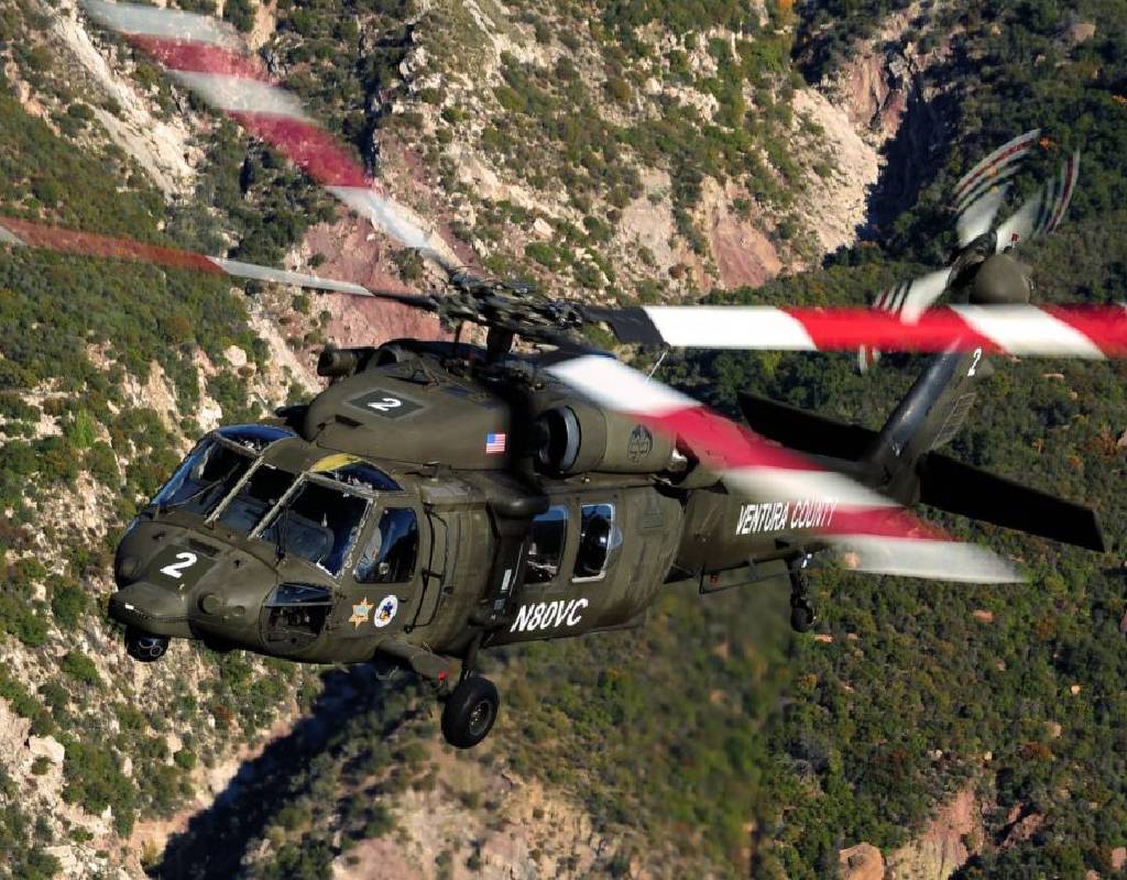 Two of Ventura County’s new HH-60L Black Hawks are being converted into mission-ready Firehawks. In the meantime, crews have been busy training on their third HH-60L, dubbed “Copter 2,” which is unmodified. Skip Robinson Photo