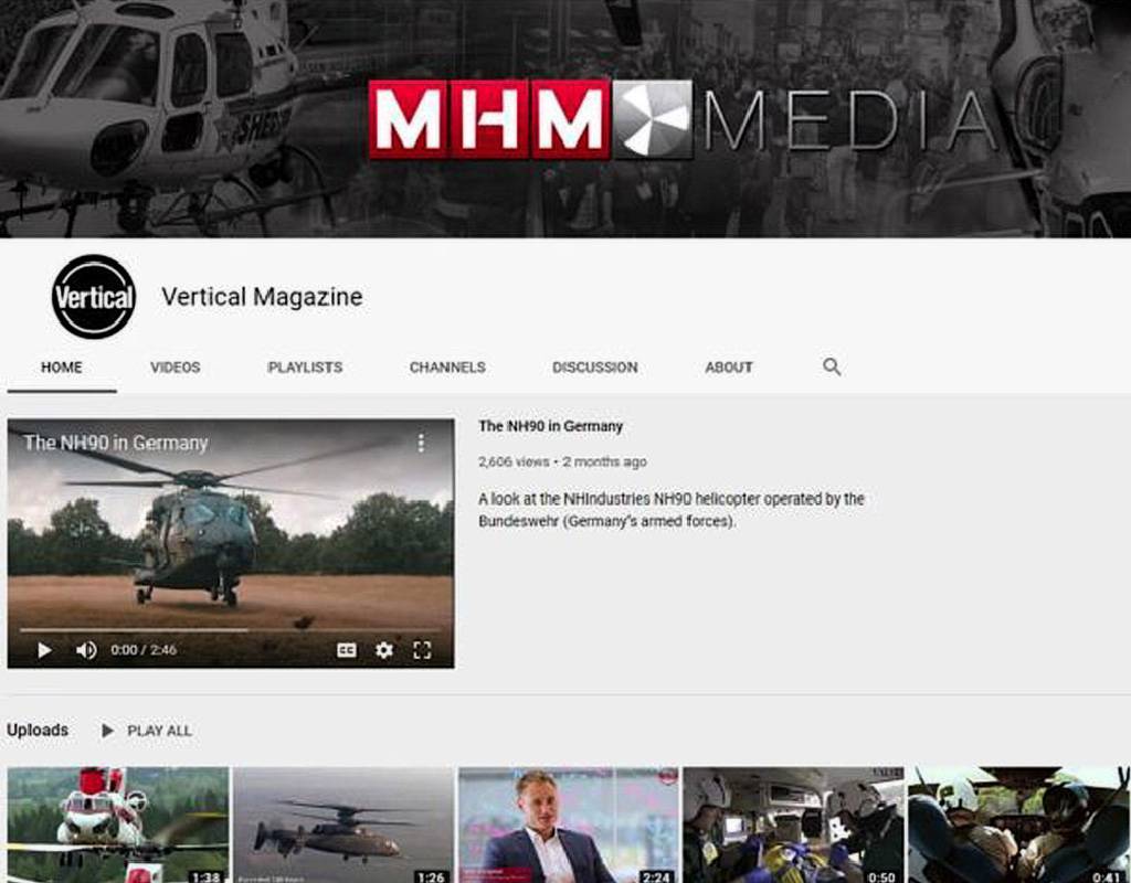 Vertical‘s YouTube channel features a wide variety of helicopter-focused content.
