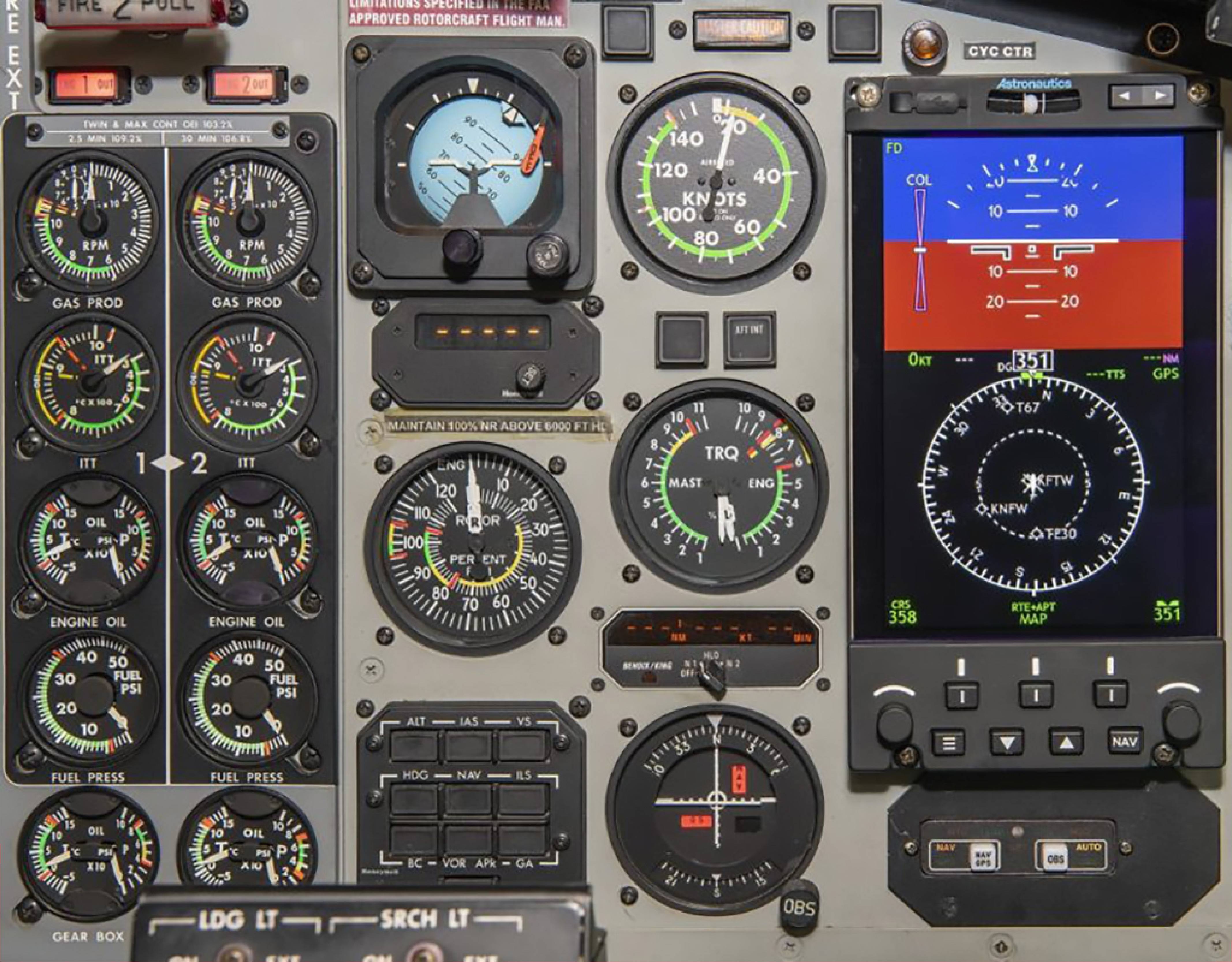 The RoadRunner EFI interfaces seamlessly with modern digital navigation, enabling the Firehawk to fly firefighting and other missions with enhanced safety and reliability. Astronautics Photo
