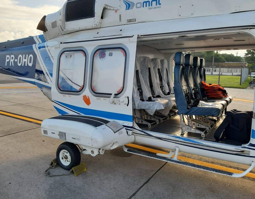 Omni adapted AW139 and S-76C+ helicopters as sanitary aircraft to transport passengers with suspected flu or cold, and will use an S-76C++ aeromedical aircraft to transport suspected or confirmed COVID-19 patients. Omni Photo