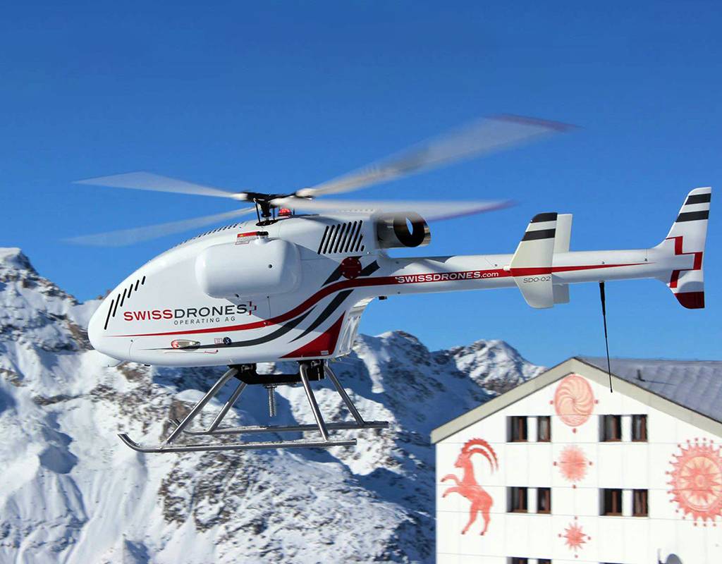 Éire Aviation will have exclusivity over the sale of all SwissDrones products, including the SDO-50V2 single engine unmanned helicopter system. SwissDrones Photo