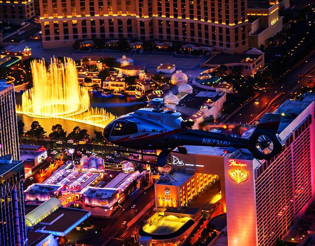 Maverick Helicopters is launching its “Our Vegas” promotion, where 250 winners and their guest will be given a free flight over Downtown Las Vegas and the Las Vegas Strip. Maverick Helicopters Photo