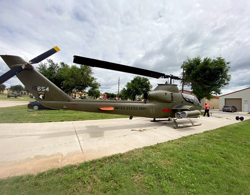 The Cobra, now restored to AH-1G configuration, outside the Artillery Museum in Fort Sill, Oklahoma. Jon Bernstein photo